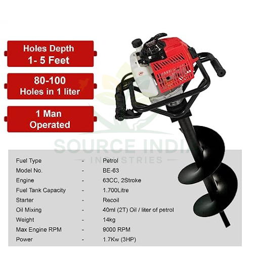 63cc Earth Auger with 8 Inch Planter| SII-63 (8 Inch)