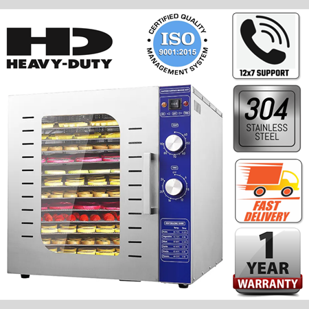 Electric 12 trays vegetable fruit cook food dryer dehydration machine