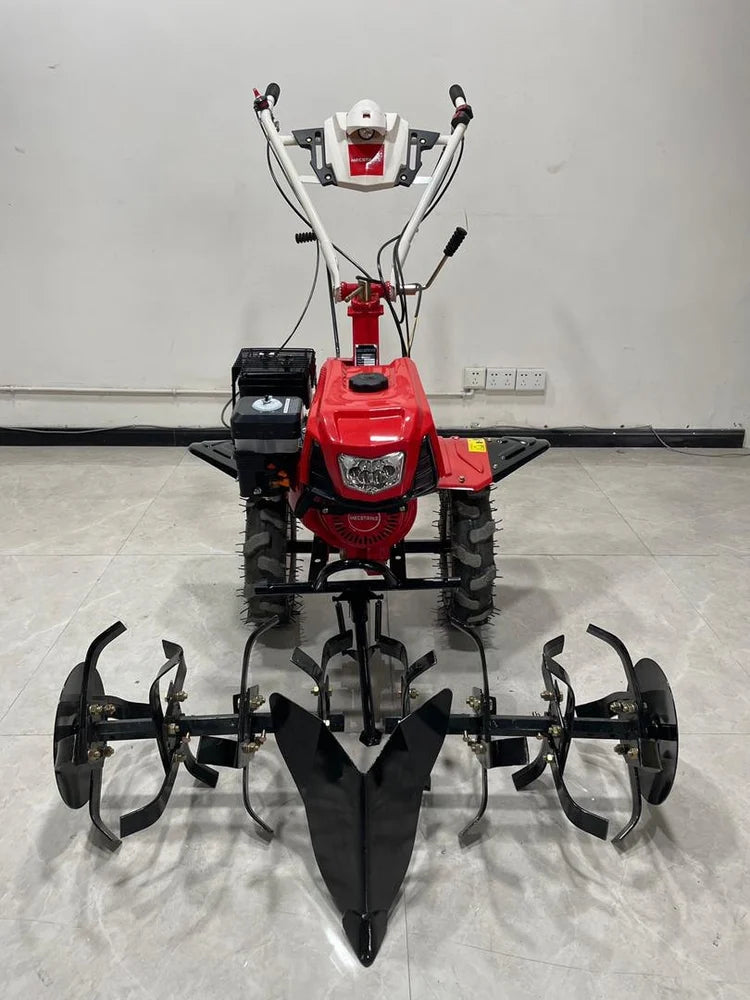 MECSTROKE BRAND 7HP PETROL OPERATED ROTARY CULTIVATOR 170F WITH HEAD LIGHT ATTACHMENT PREMIUM