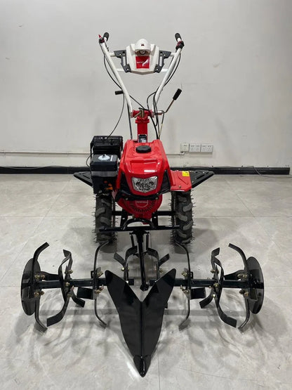 MECSTROKE BRAND 7HP PETROL OPERATED ROTARY CULTIVATOR 170F WITH HEAD LIGHT ATTACHMENT PREMIUM