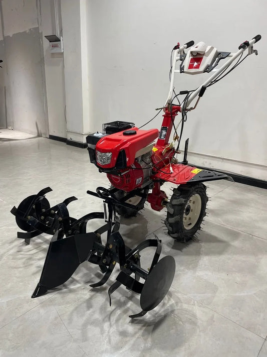 MECSTROKE BRAND 7HP PETROL OPERATED ROTARY CULTIVATOR 170F WITH HEAD LIGHT ATTACHMENT PREMIUM
